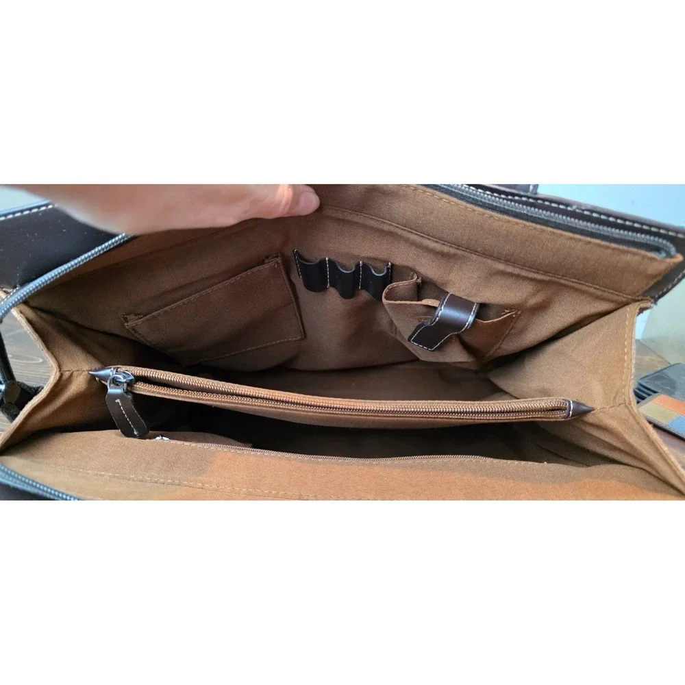 Vintage Franklin Covey Women's Purse Shoulder Bag Brown Suede‎